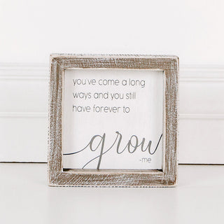 Wood Framed Sign (You've Come Along The Way) White/Gray Adams Everyday Adams & Co.   