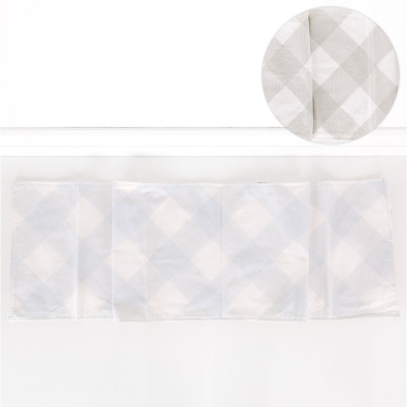 Double-Sided Table Runner (Buffalo Check) White/Blue/Gray Adams Easter/Spring Adams & Co.   