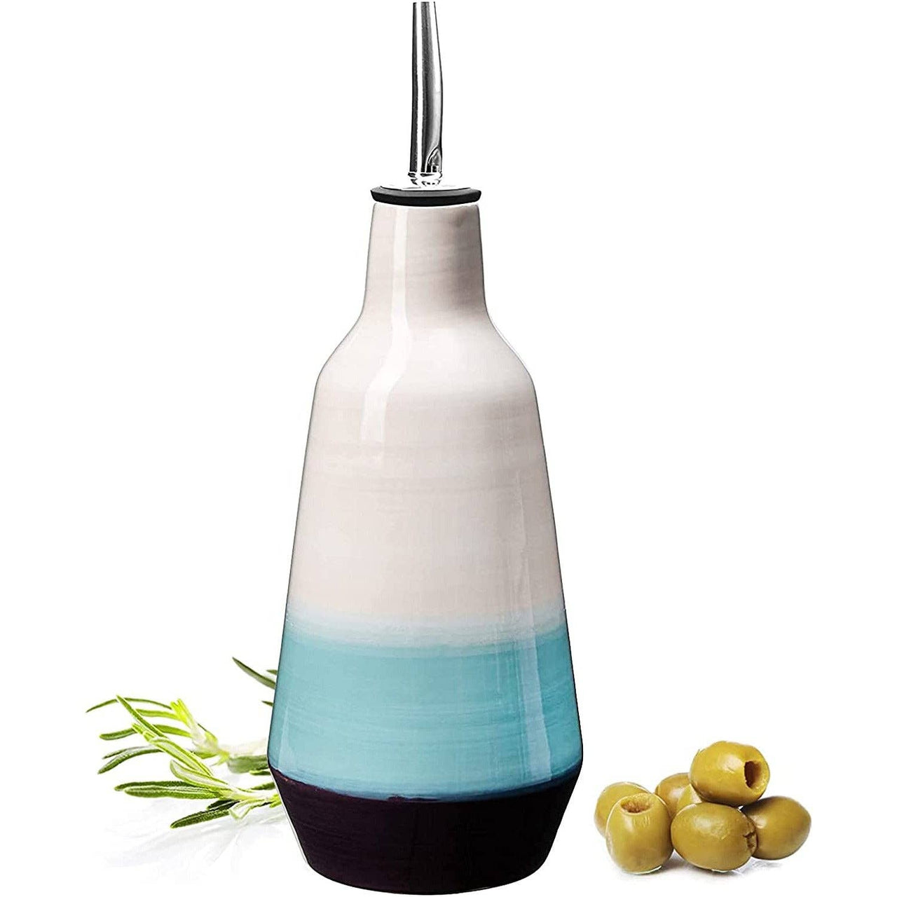 GUTE Olive Oil Dispenser Bottle - White, Blue, Black Oil  The Wine Savant / Khen Glassware   