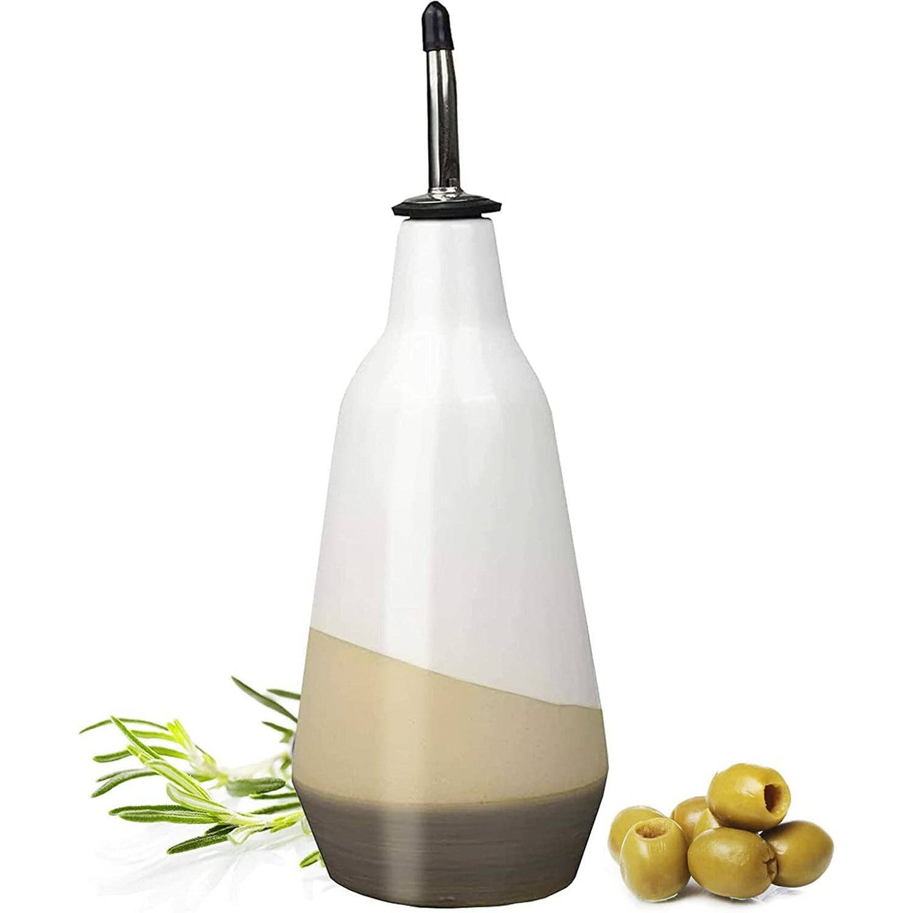 Gute Cruet Ceramic Olive Oil Dispenser Bottle - 400ml Vinega  The Wine Savant / Khen Glassware   