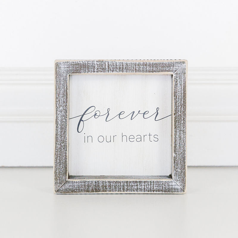 Wood Framed Sign "Forever Hearts" Adams Everyday Adams & Co.   