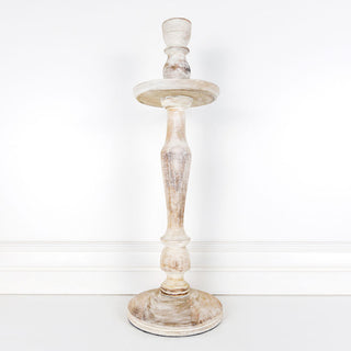Mango Wood Candle Stick Holder 6.5x20.5 Adams Everyday Adams & Co.   