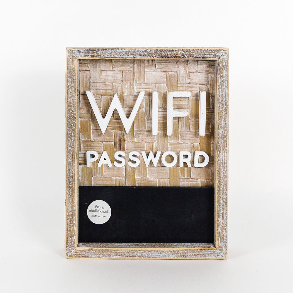 Bamboo Wood WiFi Chalk Sign +  Adams   