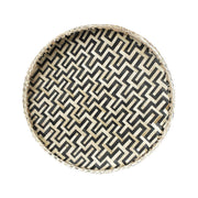 Bamboo Woven Round Basket Tray  MadeTerra   