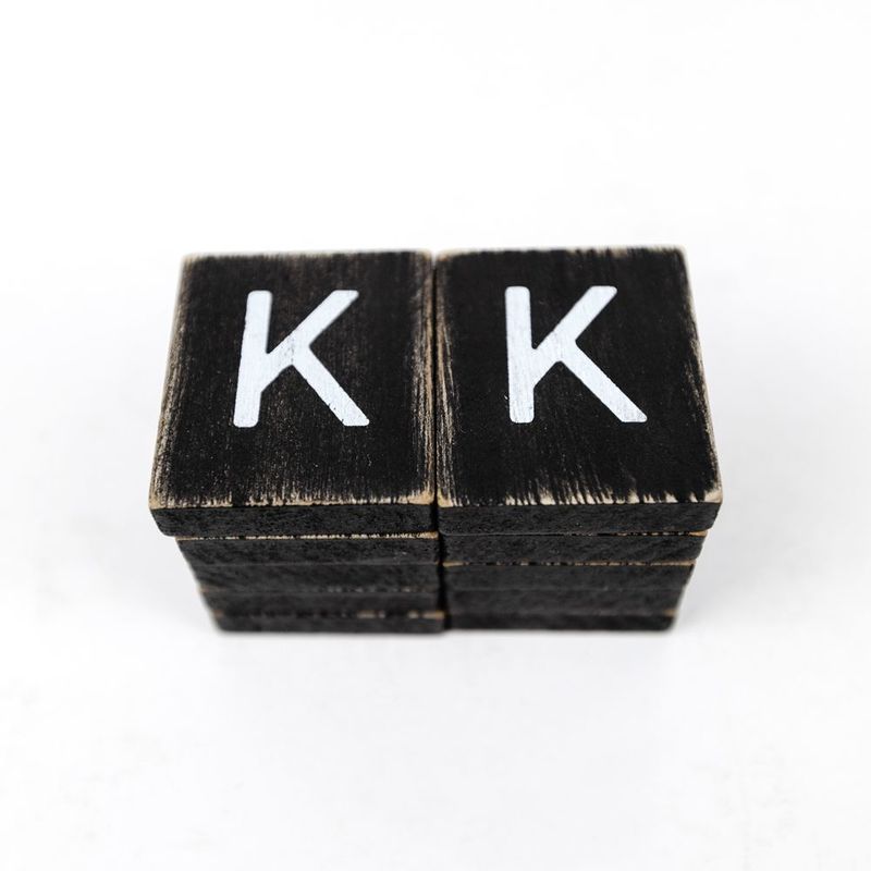 Extra Letters (K) Black/White Adams Ledgie Adams & Co.   