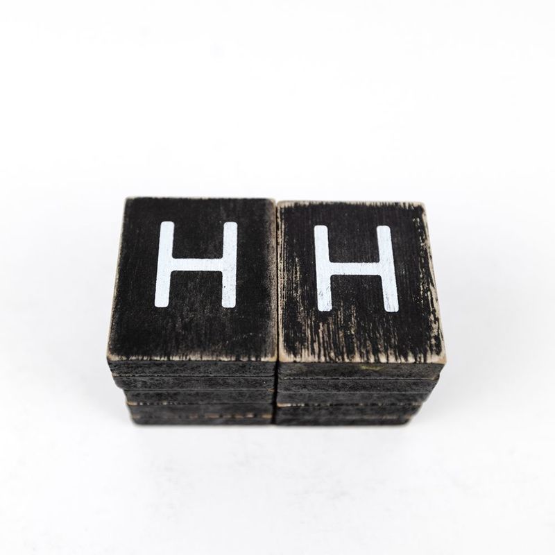 Extra Letters (H) Black/White Adams Ledgie Adams & Co.   