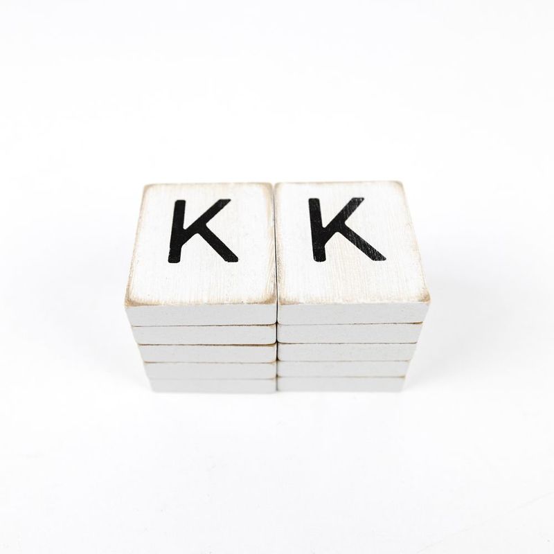 Extra Letters (K) White/Black Adams Ledgie Adams & Co.   