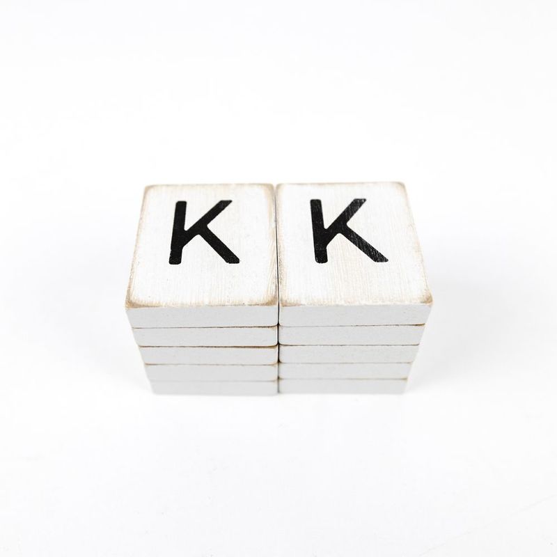 Extra Letters (K) White/Black Adams Ledgie Adams & Co.   