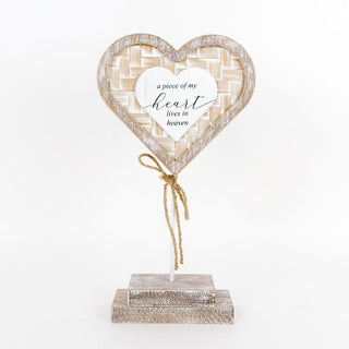 Bamboo Heart Shape "A Piece of my Heart Lives in Heaven" Adams Everyday Adams & Co.   