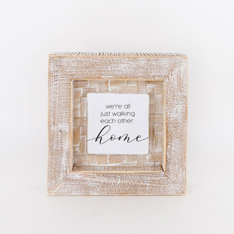 Bamboo Frame "We are all walkings each other home" Adams Everyday Adams & Co.   