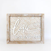 Bamboo Wood Framed Sign (Love One Another) Adams Everyday Adams & Co.   