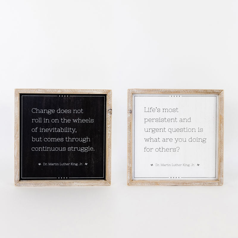 Reversible Wood Framed Sign (Change/Life) Adams Everyday Adams & Co.   