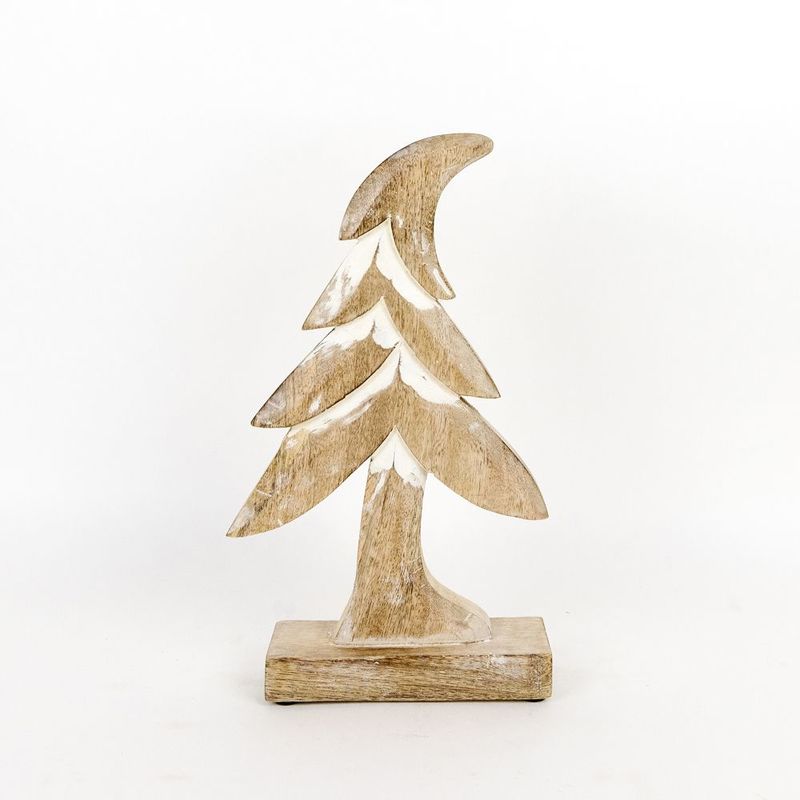 Mango Wood Cutout On Stand - Tree Adams Christmas Adams & Co.   