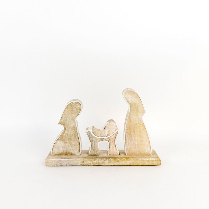 Mango Wood Cutout - Nativity Adams Christmas Adams & Co.   