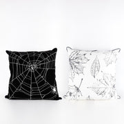 Reversible Pillow - Cobweb & Leaves Adams Halloween Adams & Co.   