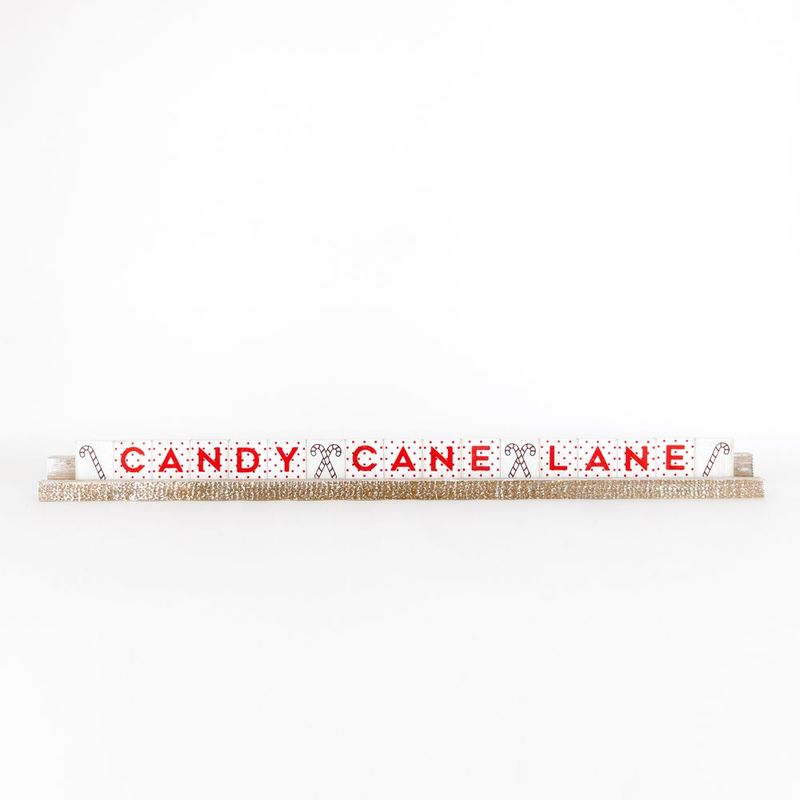 Wood Ledgie Kit (Candy Cane Lane) White/Red/Black Adams Christmas Adams & Co.   