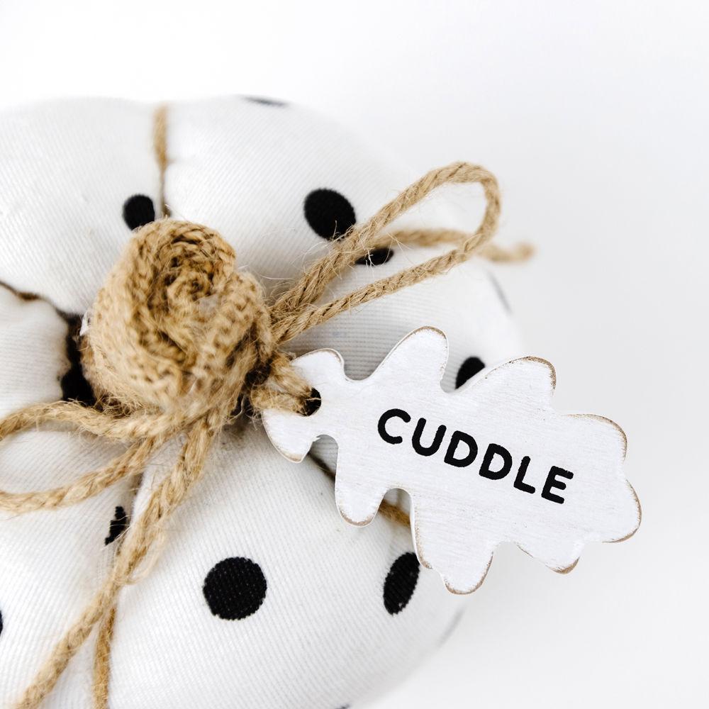 Puffy Pumpkin - Black Polkadots - Cuddle +  Adams   