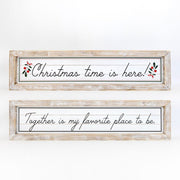 Reversible Wood Framed Sign - Time/Place Adams Christmas Adams & Co.   