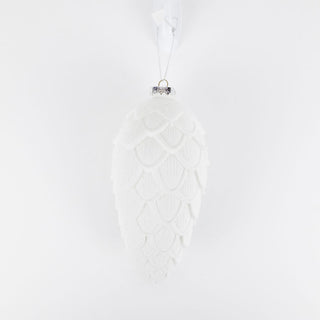 Acrylic Pine Cone Ornament - White 8" Adams Christmas Adams & Co.   