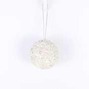 Jewel Ball Ornament - White 3" Adams Christmas Adams & Co.   