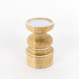 Mango Wood Candle Holder Adams Everyday Adams & Co.   