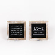Reversible Wood Sign - "Christmas/Love" Adams Christmas Adams & Co.   
