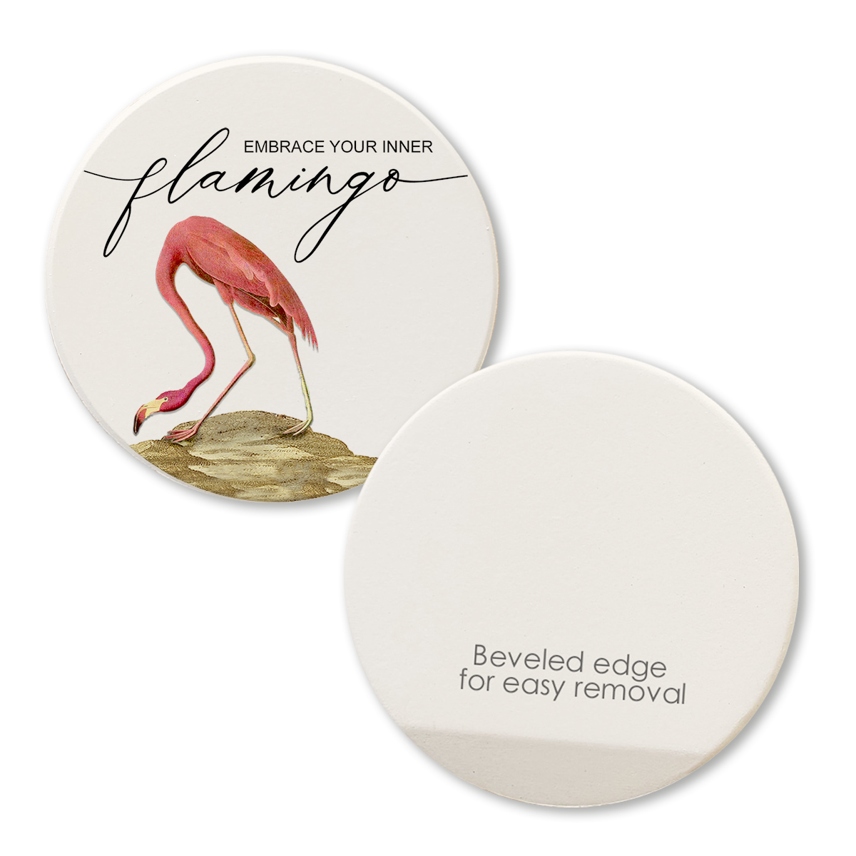 Car Coaster Embrace Your Inner Flamingo  Tipsy Coasters & Gifts   