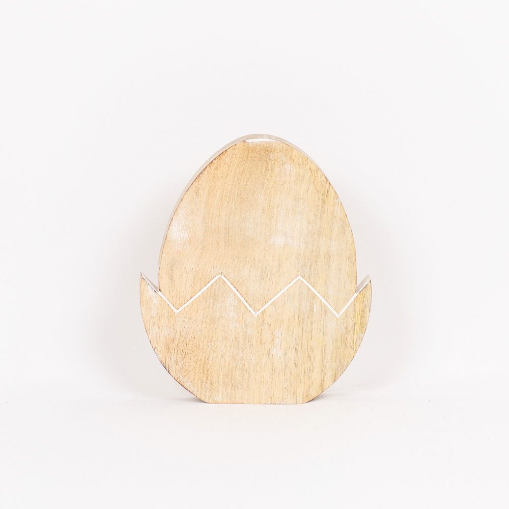 Mango Wood Cutout - Hatching Egg Adams Easter/Spring Adams & Co.   