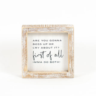 Wood Framed Sign "First Of All" Adams Everyday Adams & Co.   