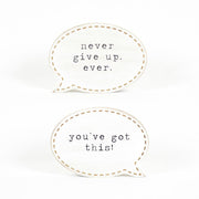 Double Sided Wood Cutout "Got This/Never Give Up" Adams Everyday Adams & Co.   
