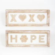 Reversible Wood Framed Sign "Hope/Adams Valentines" Adams Valentines Adams & Co.   
