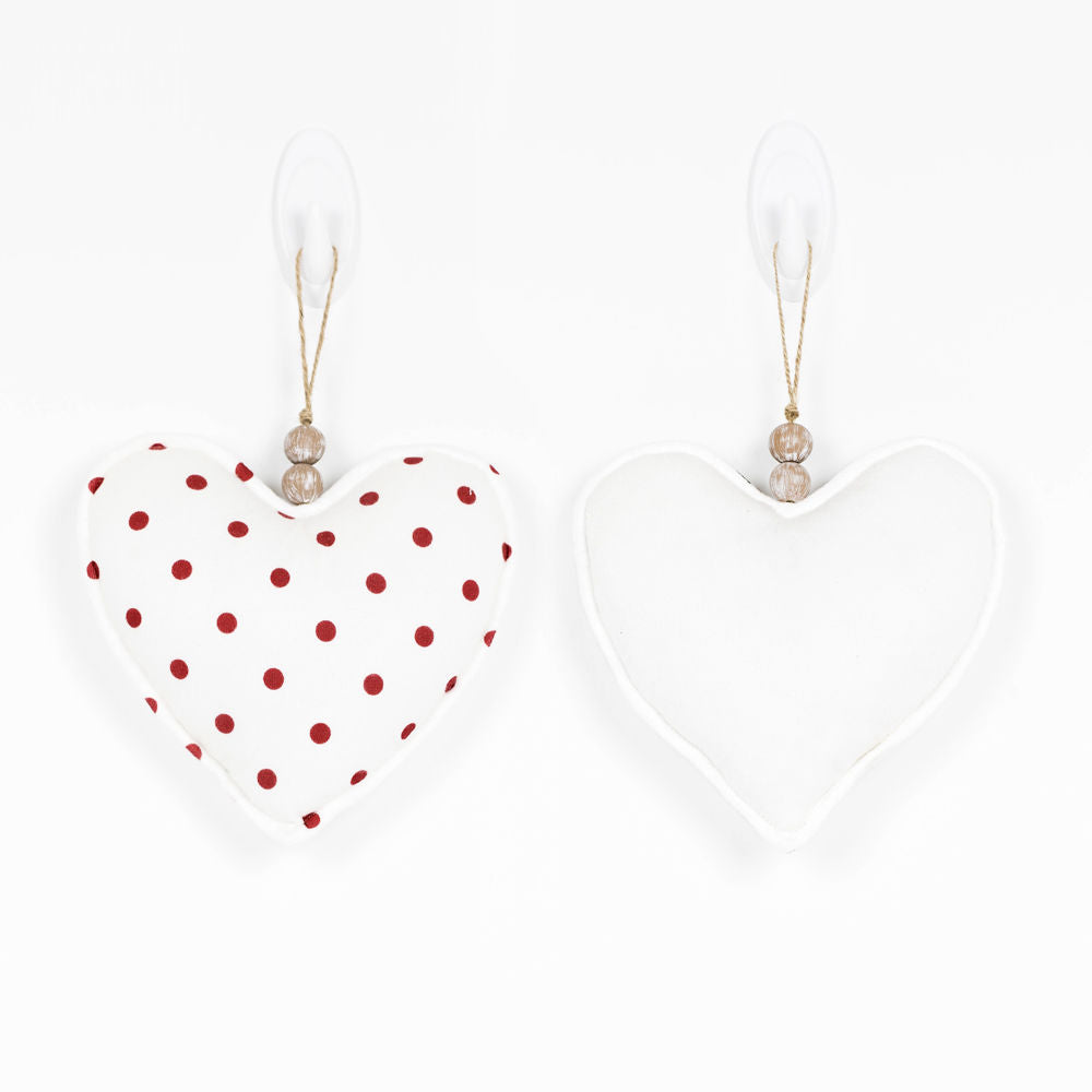 Reversible Puffy Ornament - Heart - White/Red Adams Valentines Adams & Co.   