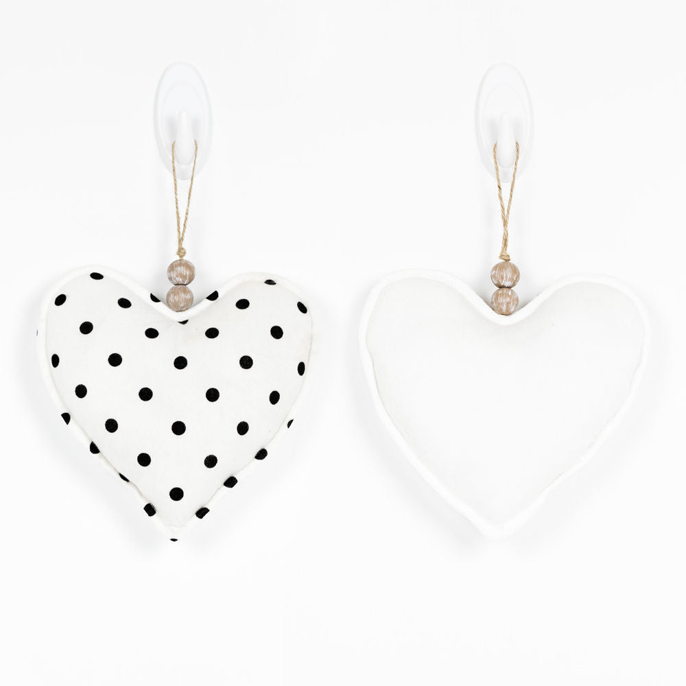 Reversible Puffy Ornament - Heart - White/Black Adams Valentines Adams & Co.   