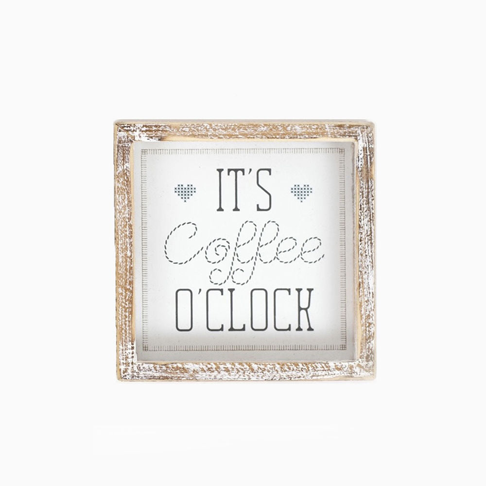 Wood Frame Magnet Coaster - Coffee O'Clock Adams Everyday Adams & Co.   
