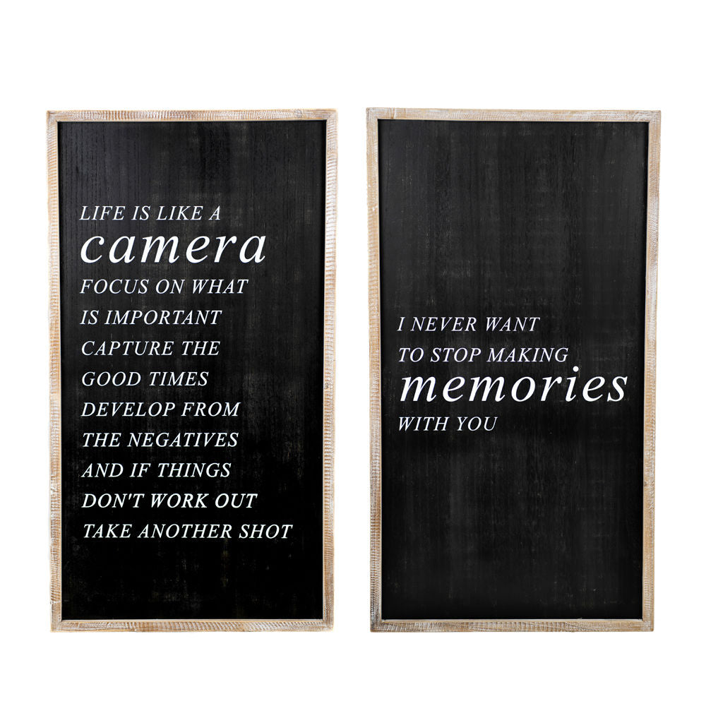 Reversible Wood Framed Sign - Camera/Memories Adams Everyday Adams & Co.   
