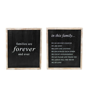 Reversible Wood Framed Sign - Forever/Family Adams Everyday Adams & Co.   