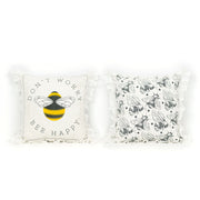 Reversible Linen Pillow W/Lace (Bee) Adams Everyday Adams & Co.   