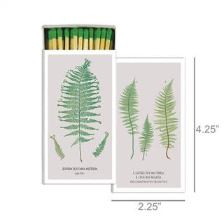 Matches - Ferns - White Background - Green  HomArt   