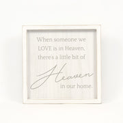 Wood Framed Sign "Heaven in Our Home" Adams Everyday Adams & Co.   