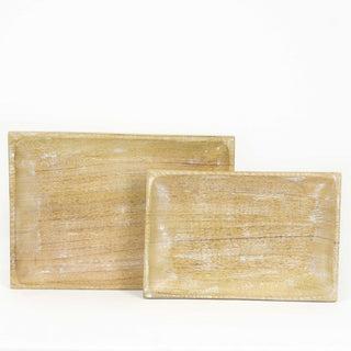 Mango Wood Nested Platters Set/2 Adams Everyday Adams & Co.   
