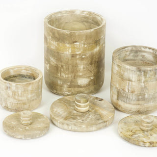 Mango Wood Nested Canisters S/3 Adams Everyday Adams & Co.   