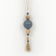 Wood Orn W/Tassel (Beads) Black/Natural Adams Everyday Adams & Co.   