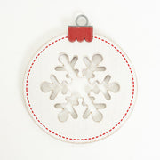 Reversible Wood Ornament w/Cutout (Snowflake) Adams Christmas Adams & Co.   