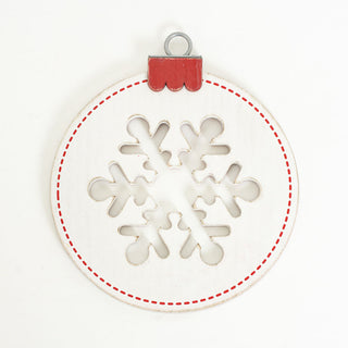 Reversible Wood Ornament w/Cutout (Snowflake) Adams Christmas Adams & Co.   