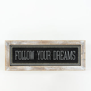 Reversible Wood Framed Sign (Hoho/Follow Dreams) Adams Christmas Adams & Co.   