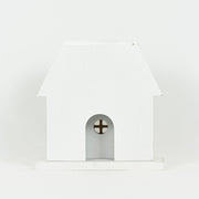 Wood Cutout (House) Wh/Ntrl Adams Christmas Adams & Co.   
