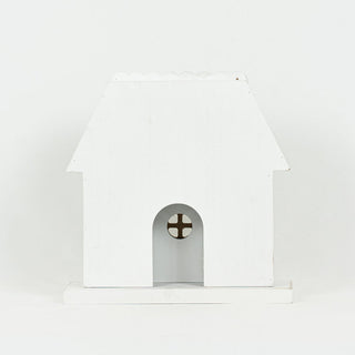 Wood Cutout (House) Wh/Ntrl Adams Christmas Adams & Co.   