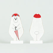 Wood Cutout on Base (Polar Bear) Small Adams Christmas Adams & Co.   