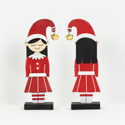 Wood Cutout Elf on Stand (Girl) Large Adams Christmas Adams & Co.   