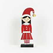 Wood Cutout Elf on Stand (Girl) Large Adams Christmas Adams & Co.   